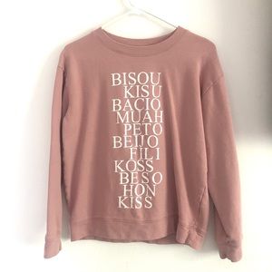 J Crew Kiss Graphic Sweatshirt